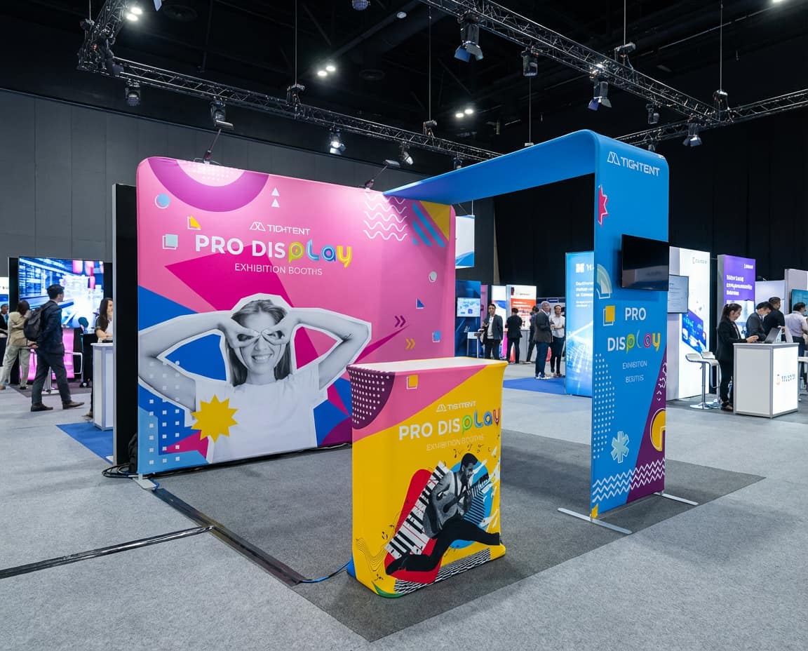 Full exhibition booth design backdrop
