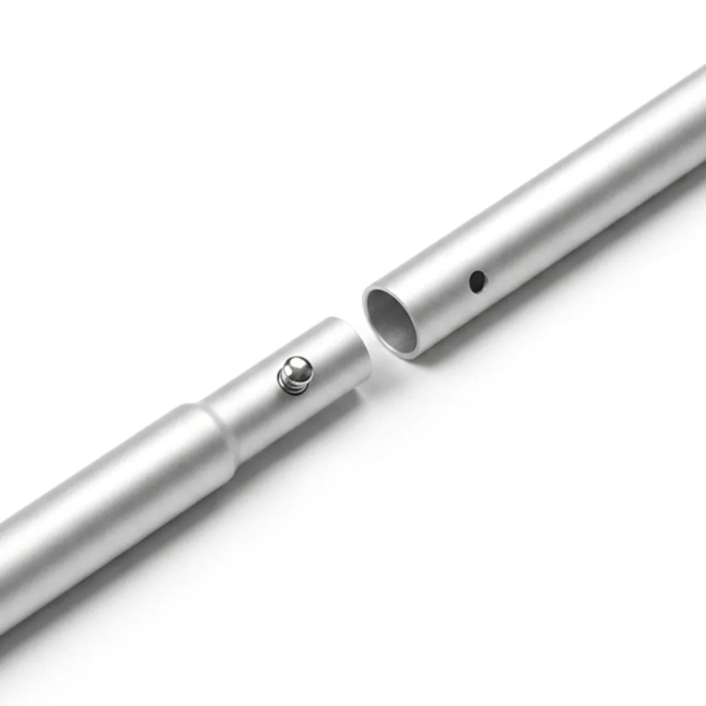 Aluminium pole, for flags that stay up long term