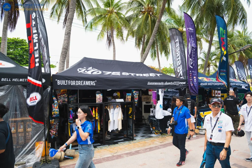 เต็นท์พับ 76 Street และธงปีกนก Bell Helmets