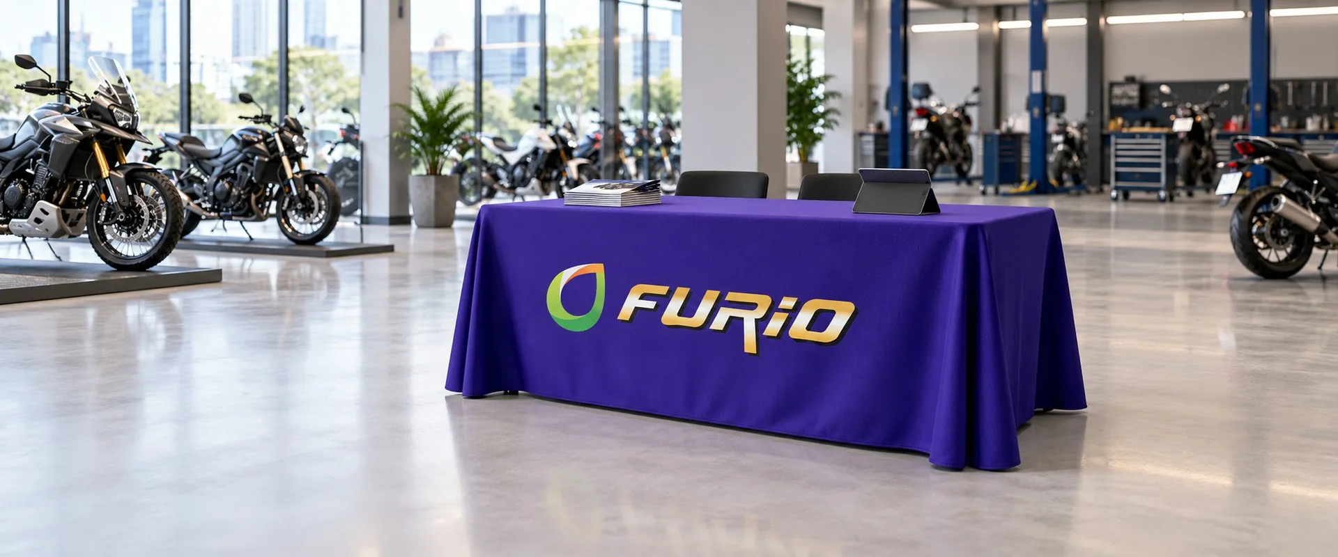 Event table with its printed cover