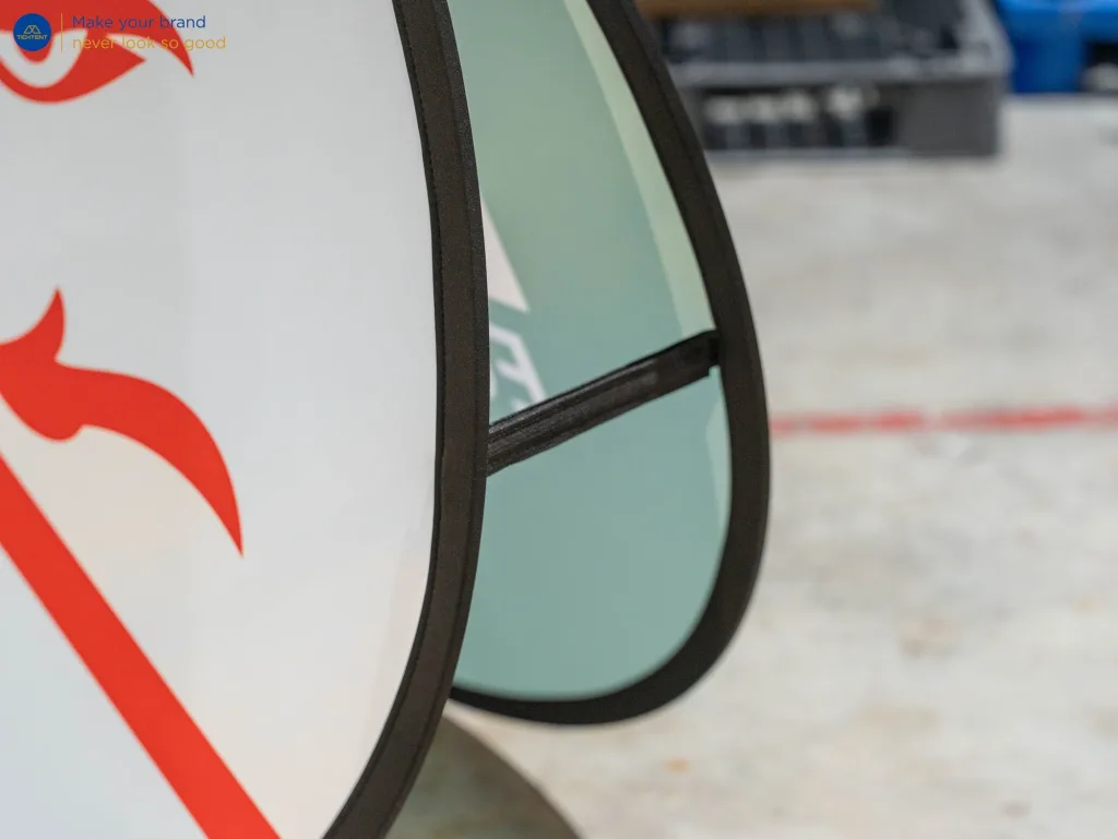 Sublimation printing on the pop-up banner