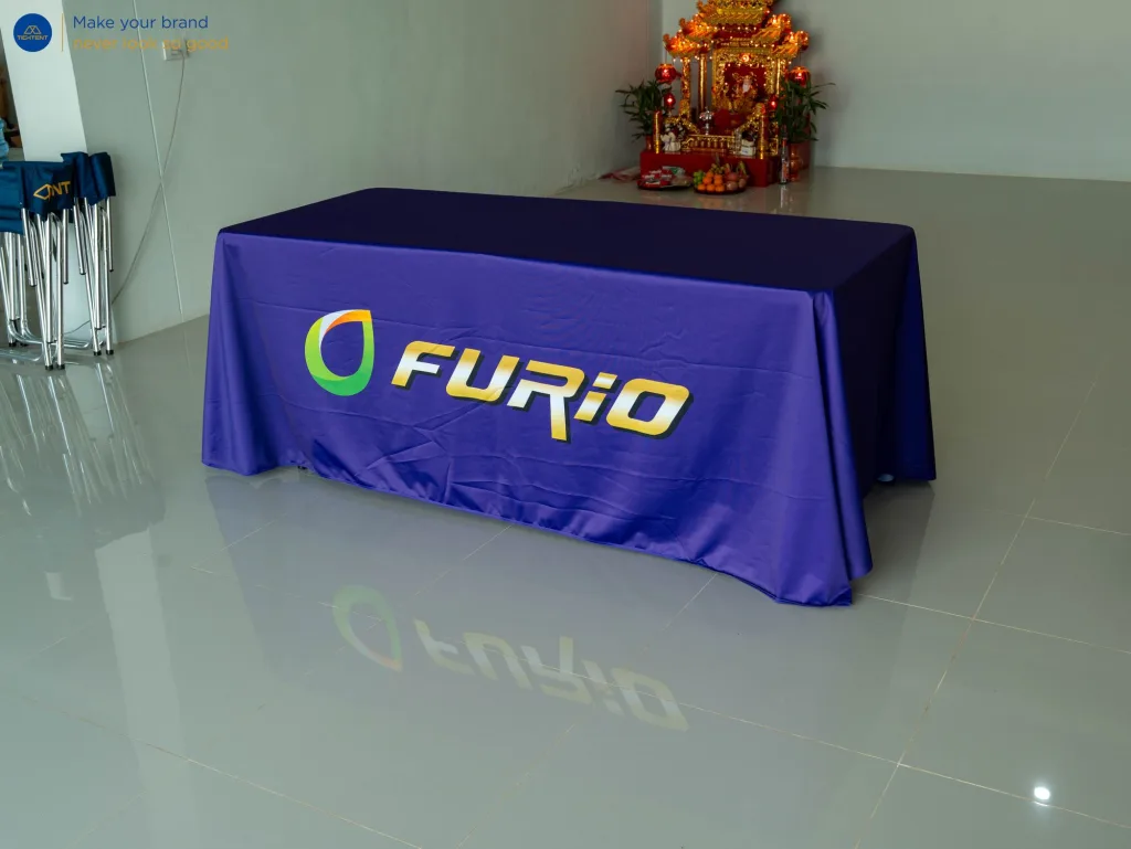 Dye-sublimation print on the table cover