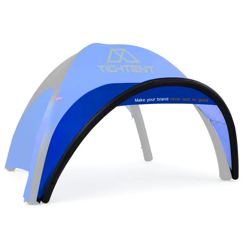 Inflatable tent awning